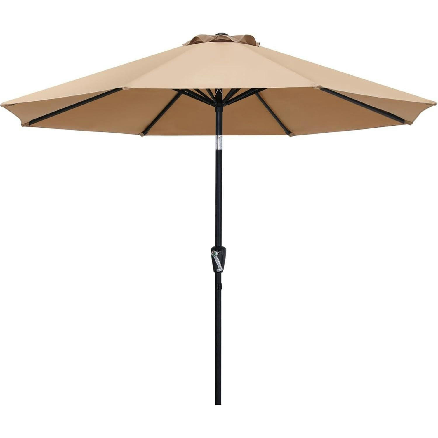 SONNENSCHIRM 270 cm Khaki beidseitig knickbar UPF 50+ - Olivgrün, Textil (40/295cm)