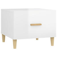 COUCHTISCH Hochglanz-Weiß 50x50x40 cm Holzwerkstoff - Weiß, Holzwerkstoff (50/50/40cm) - furnicato
