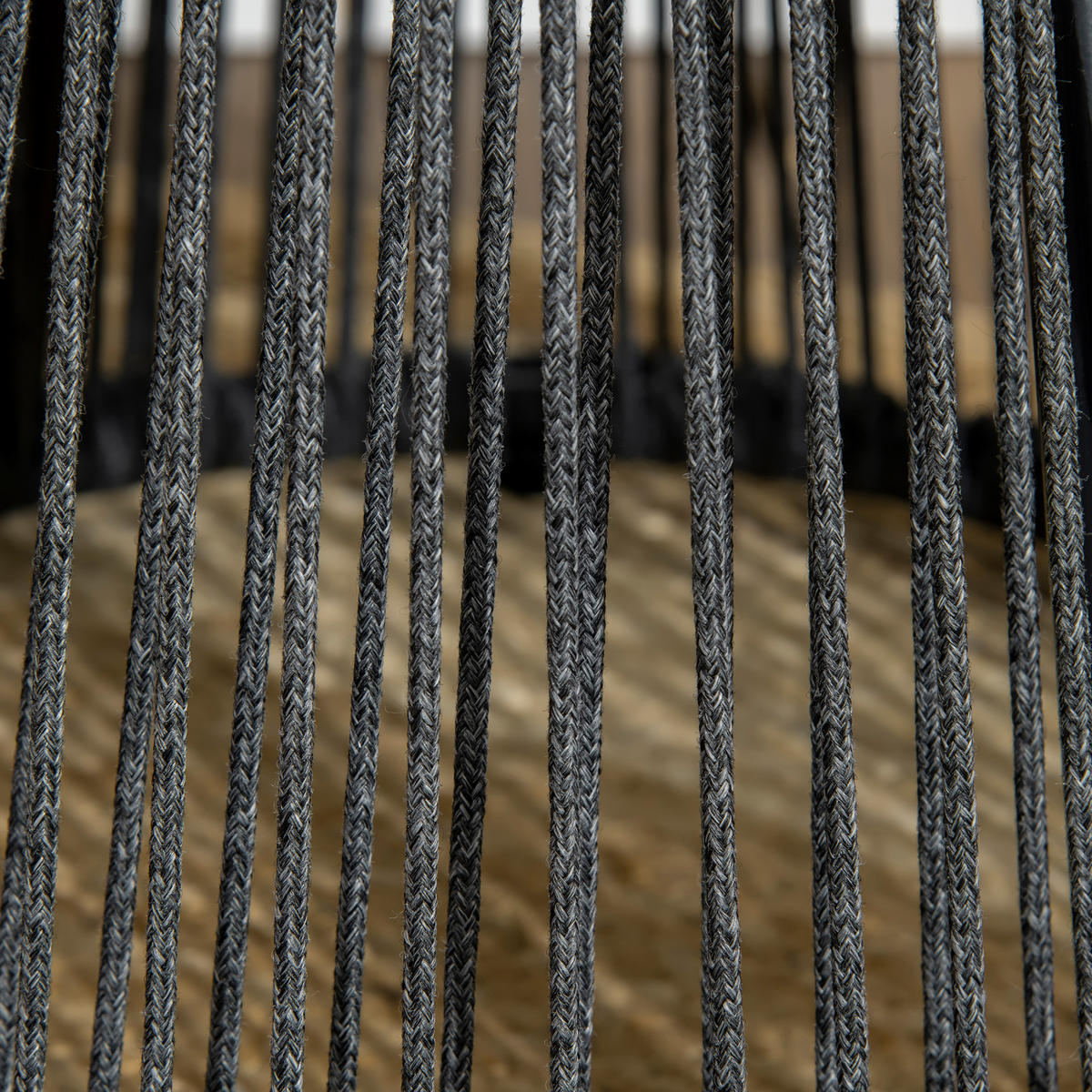 GARTEN BEISTELLTISCH Dunkelgrau+Natur - Dunkelgrau, Metall (39/39/49cm) - ComfortXL