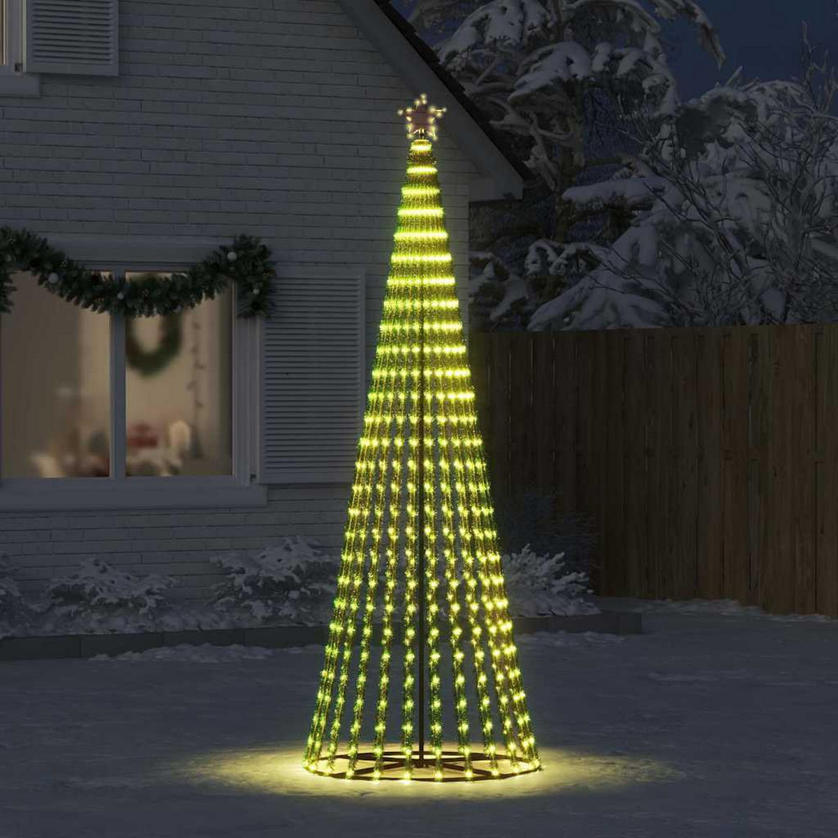 WEIHNACHTSBAUM LED 247 Cm Weiss Metall - Weiß, Metall (247cm) - vidaXL