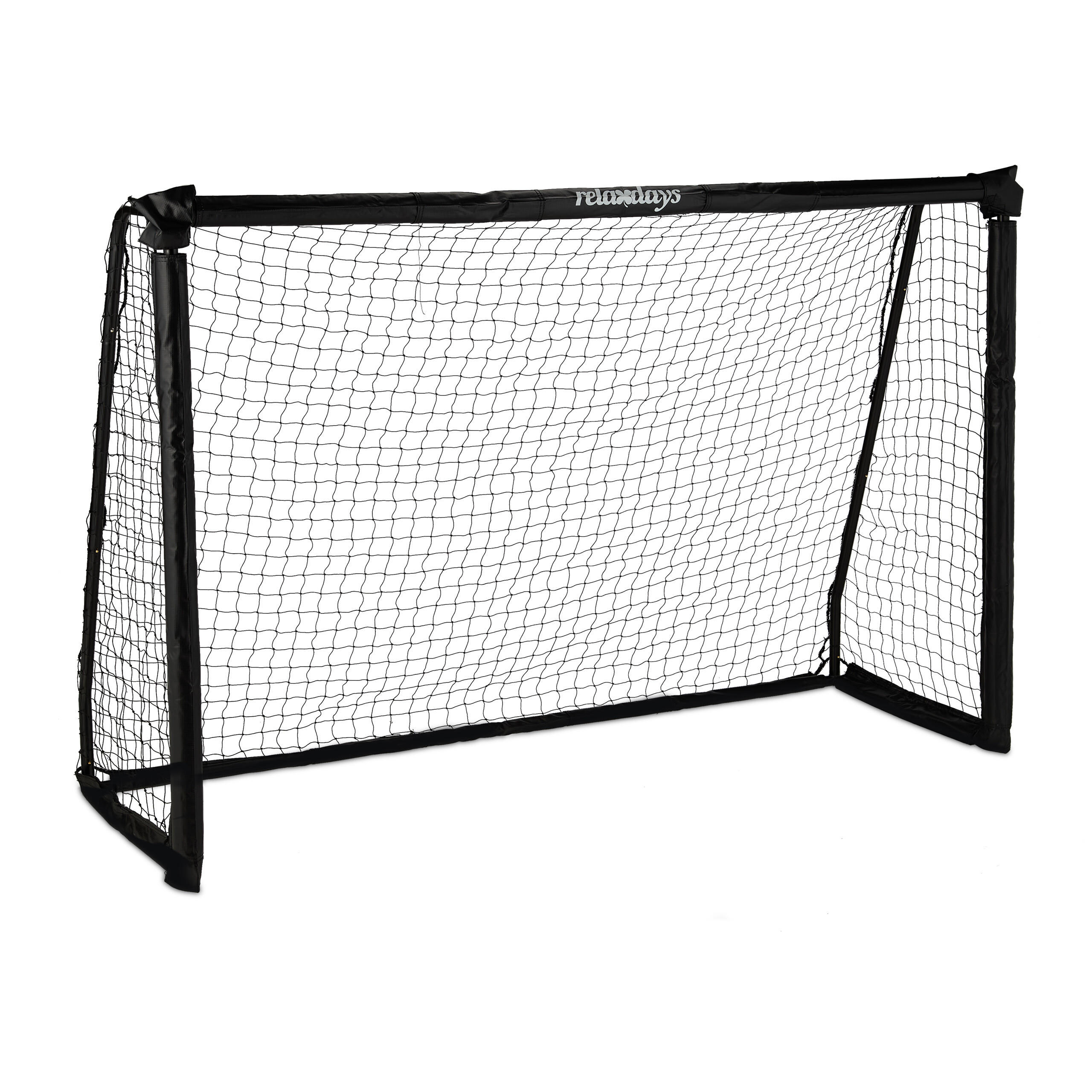 FUSSBALLTOR - Schwarz, Kunststoff/Metall (180/60cm) - Relaxdays