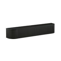LOWBOARD DE-40522 Hängend mit Riffeltüren Schwarz - Schwarz, Holzwerkstoff (180/30/32cm) - ComfortXL
