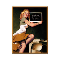 MAGNET 6/8 cm Pin Up School - Multicolor, Metall (6/8/0.1cm) - Nostalgic-Art