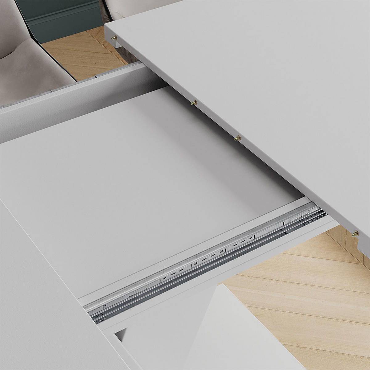 JEDÁLENSKÝ STÔL Fenaro Biela/biela - biela, kompozitné drevo (80/120/77.4cm) - Vicco