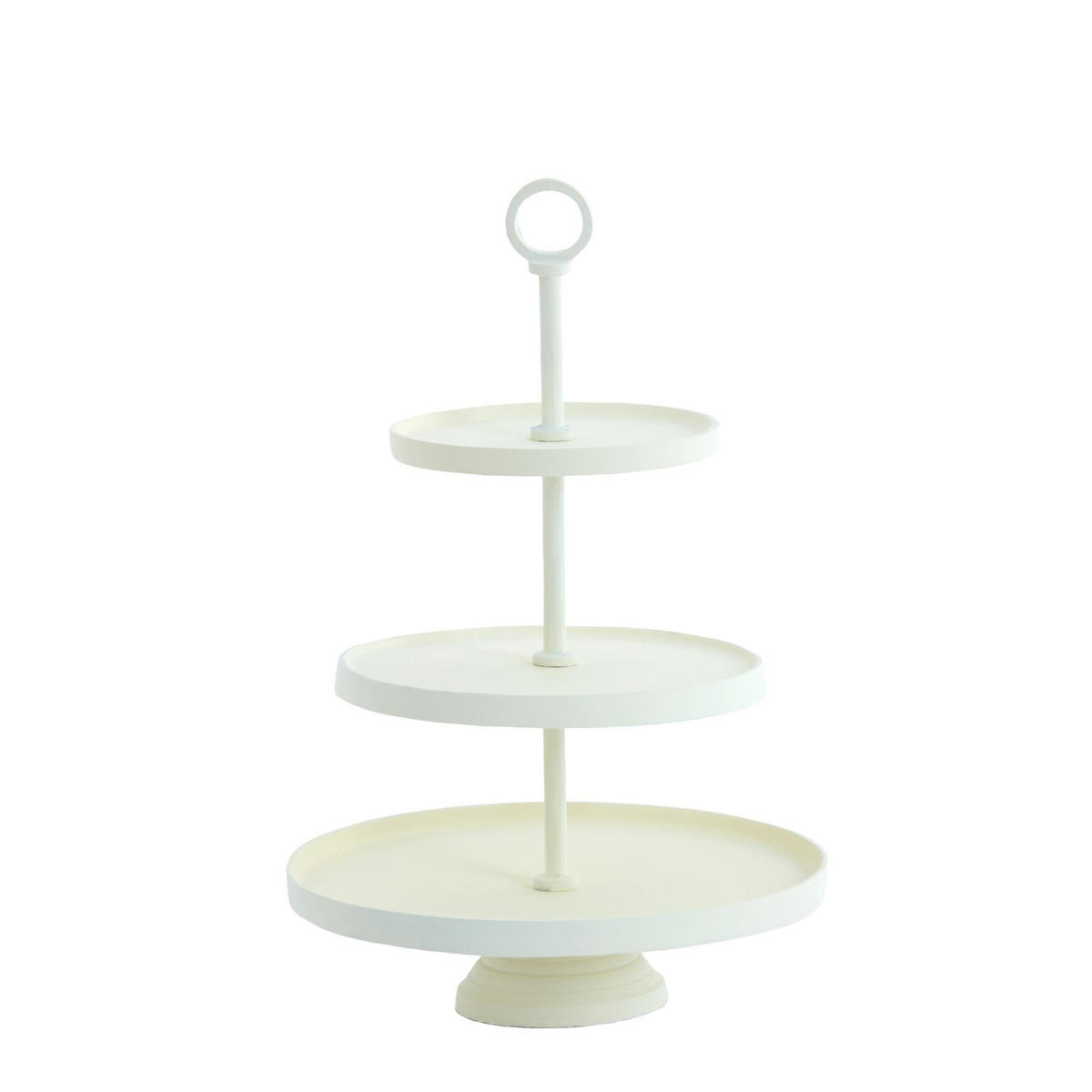 ETAGERE Marozu Weiß 32/32/48 cm - Weiß, Metall (32/48cm) - Light & Living