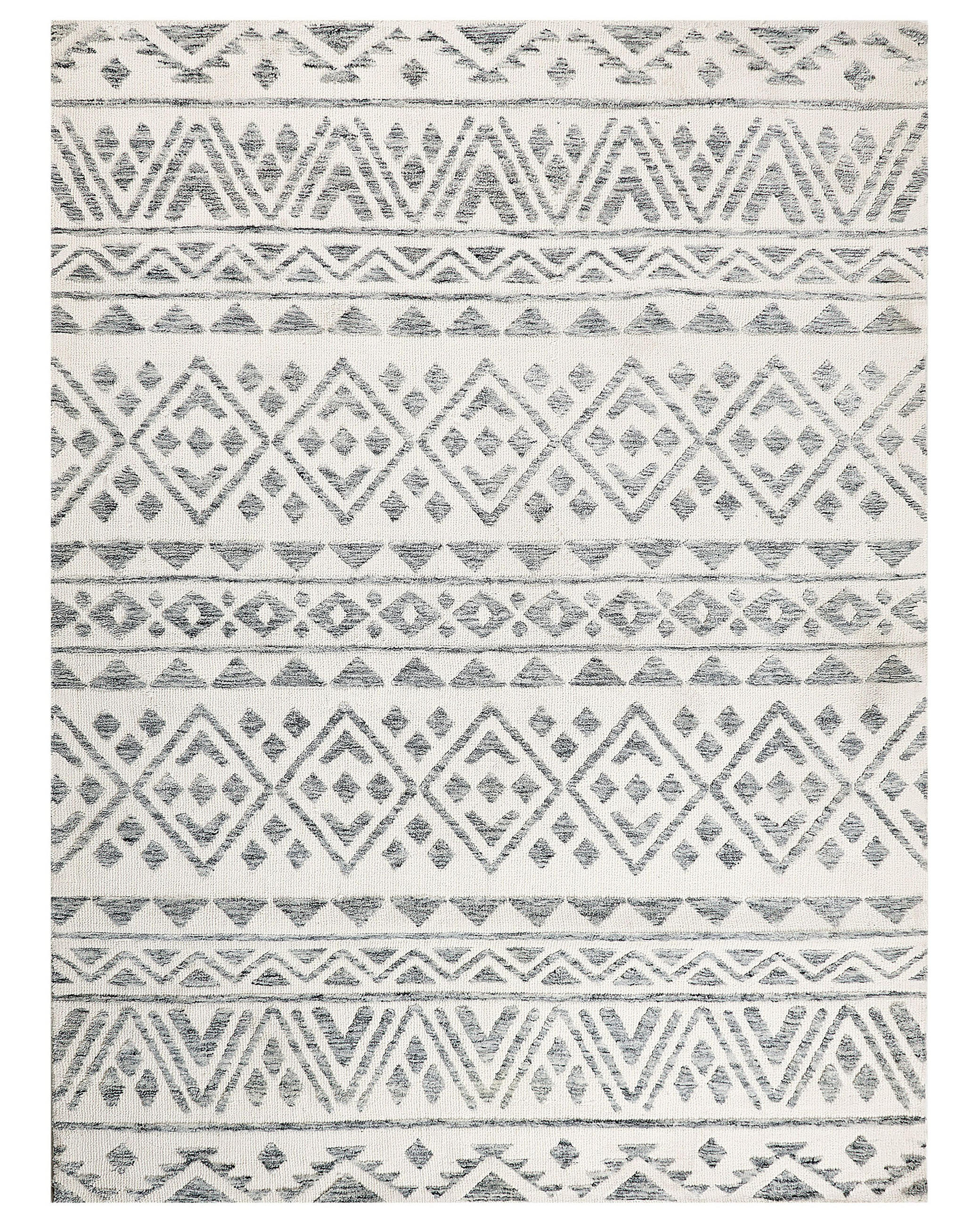 KURZFLOR-TEPPICH Beige 300/400 cm Aspani - Beige/Grau, Textil (300/400cm) - Beliani