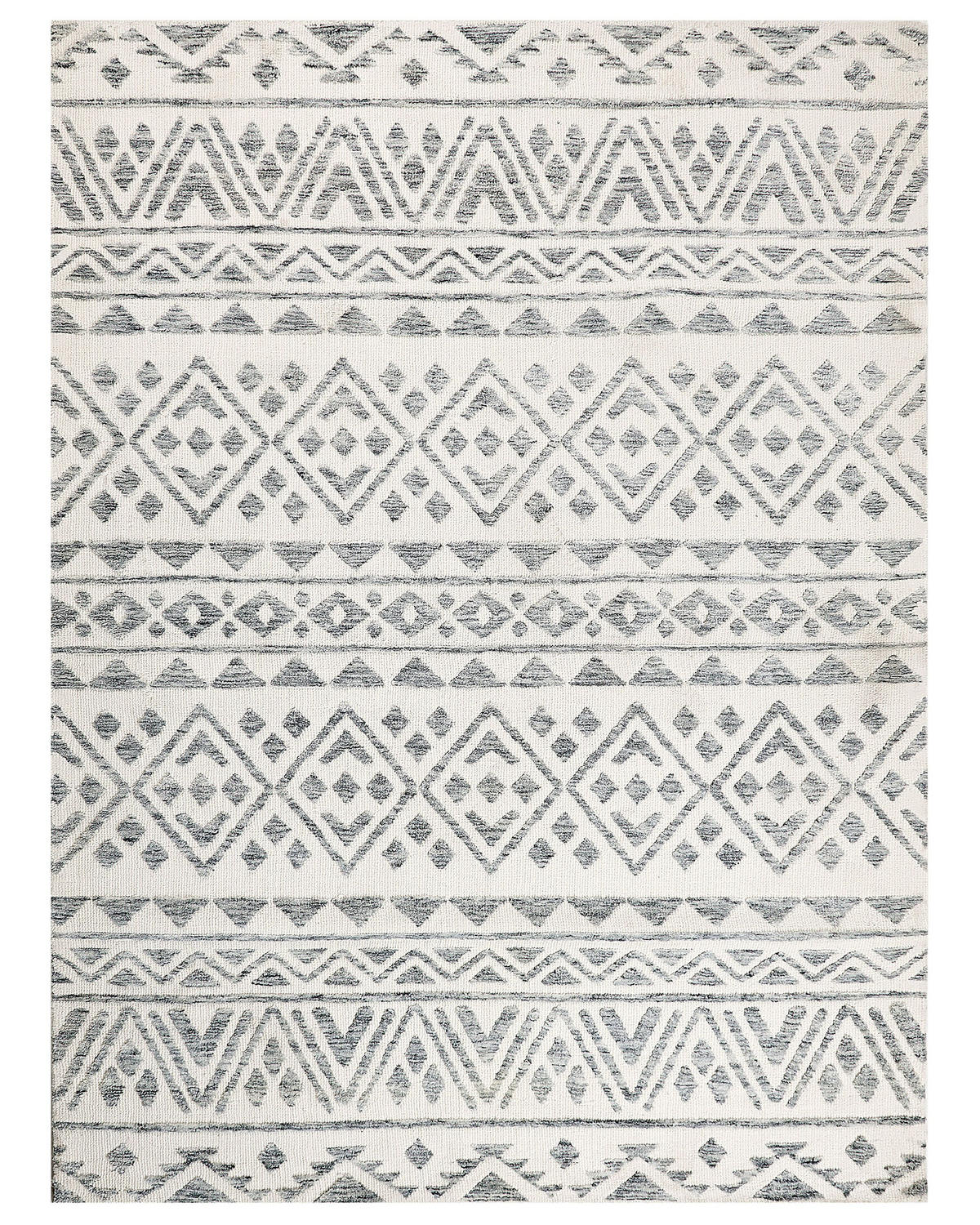 KURZFLOR-TEPPICH Beige 300/400 cm Aspani - Beige/Grau, Textil (300/400cm) - Beliani