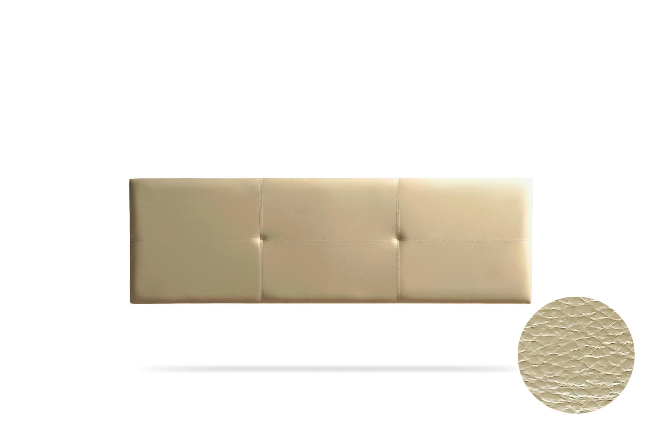 KOPFTEIL gepolstert ALMA Kunstleder 160x50x5 cm - Gold - Moonia - Goldfarben, Holz (160/5/50cm)