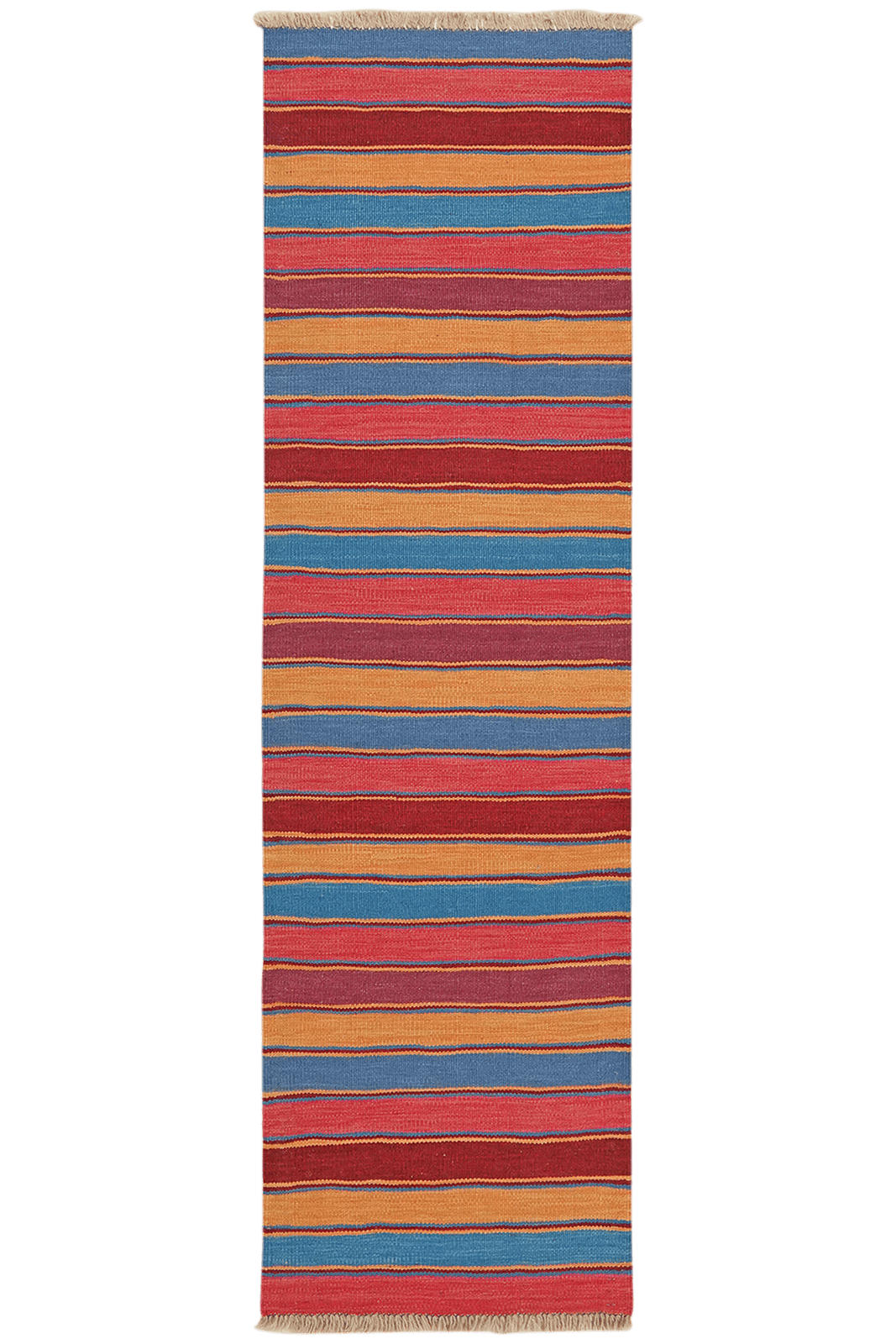 KELIM-LÄUFER handgewebt Gashgai Bunt 196/57 cm Schurwolle - Multicolor, Textil (57/196cm) - Looma