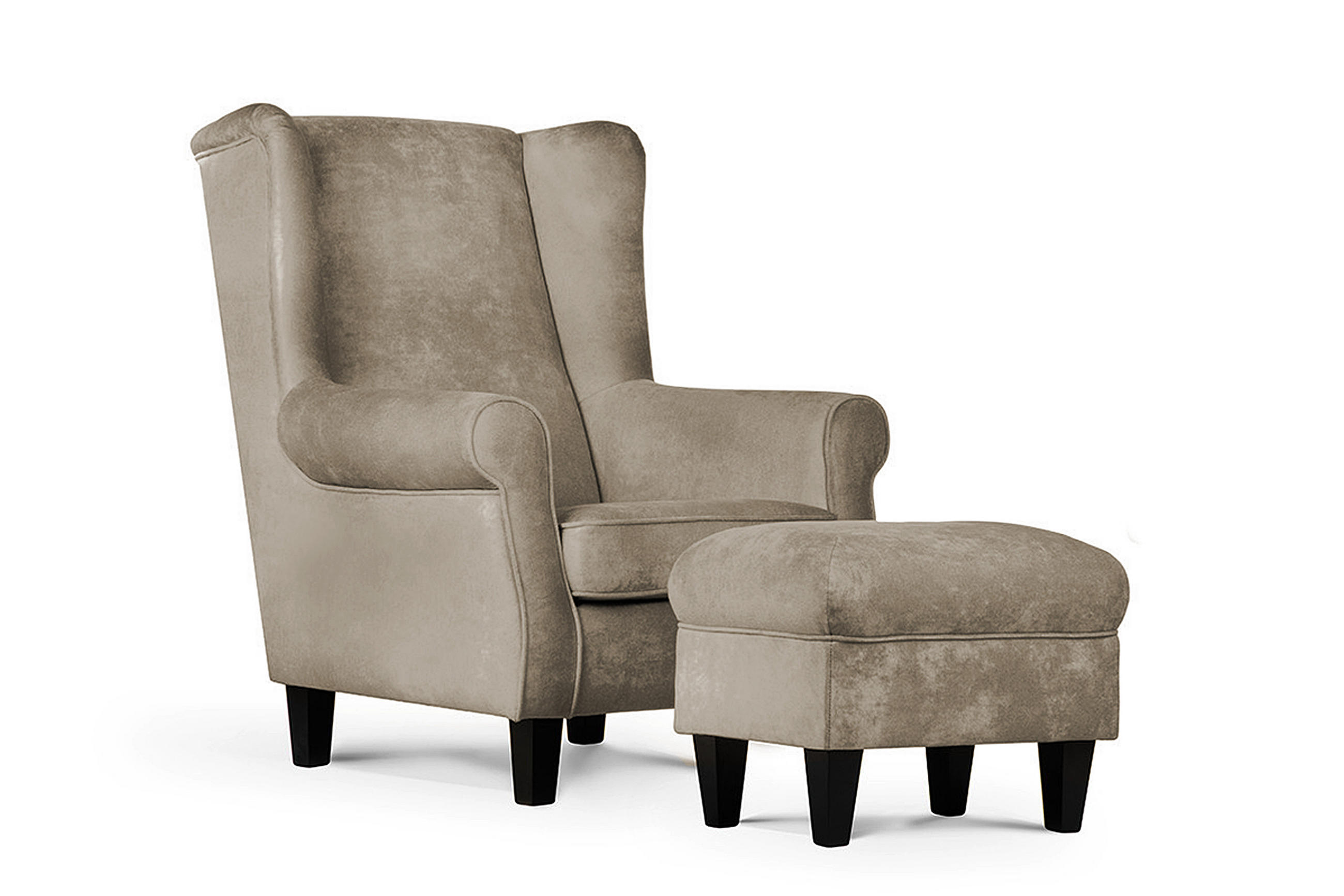 Konsimo® Ohrensessel-Set Beige 82x105x97 cm