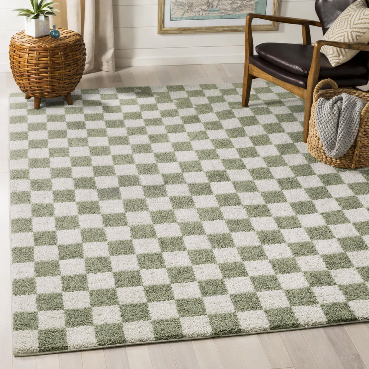 HOCHFLORTEPPICH Izaline Maschinenwaschbar 160/213 cm Grün - Grün, Textil (160/213cm) - LIVABLISS