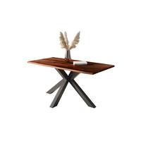 ESSTISCH POLLY - Schwarz/Braun, Holz/Metall (85/160/77cm) - SAM