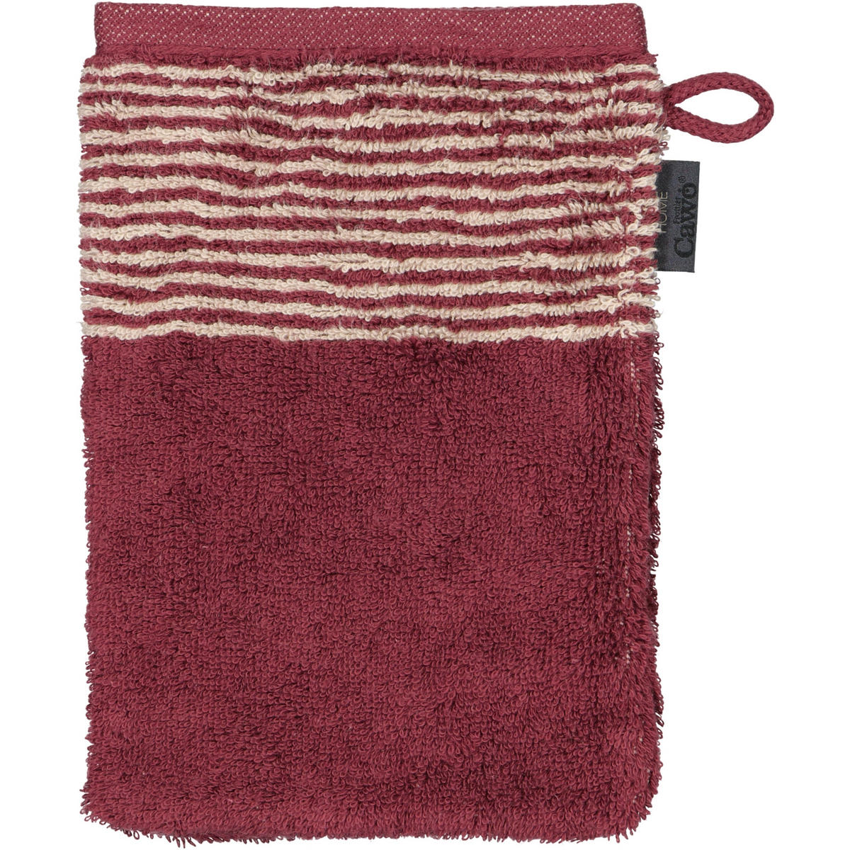 WASCHLAPPEN LUXURY HOME TWO-TONE 590 BORDEAUX - 23 - Rot, Textil (16/22cm) - Cawoe