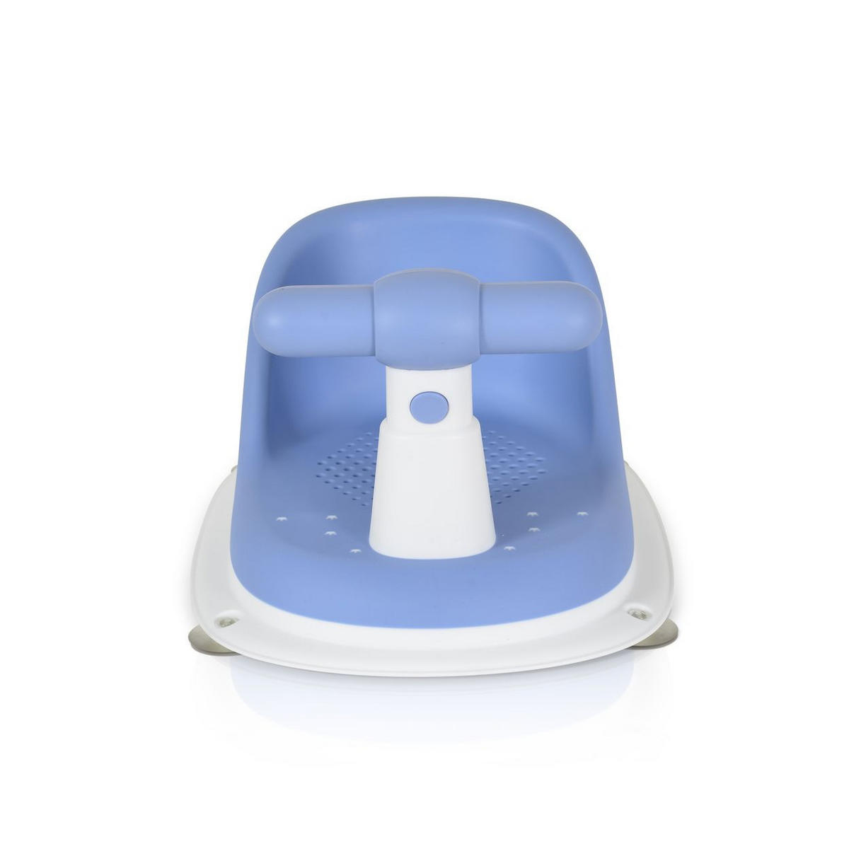 BABYBADESITZ Bernie HA-B39 blau Badering, rutschfeste Basis, Rückenlehne, Griff, Saugnäpfe, bis 13 kg - Blau, Kunststoff (21/38cm) - Moni