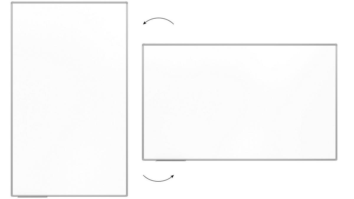 MAGNETISCHE Schreibtafel emailliert P3 - 200x120cm - Weiß, Metall (200/120/1.6cm) - ALLboards