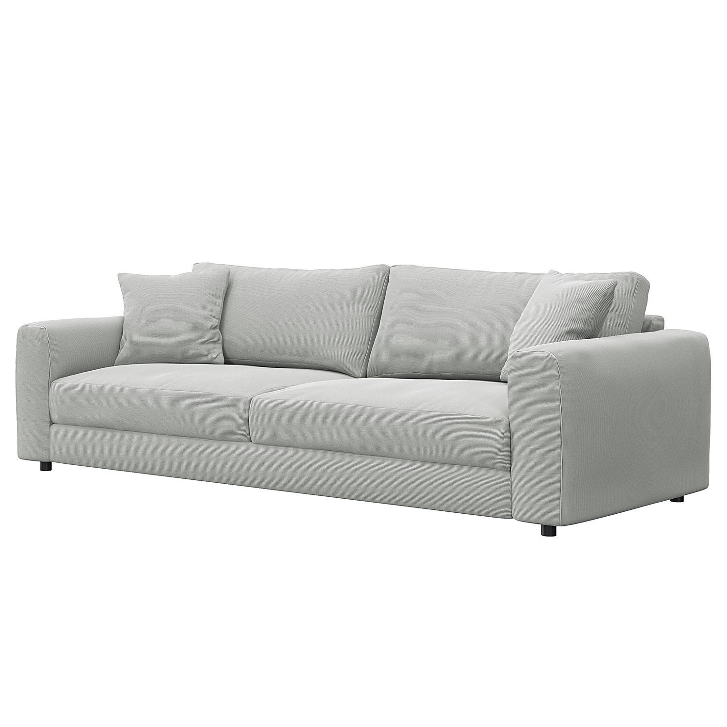 3-SITZER SOFA - Schwarz/Grau, Holz/Kunststoff (238/79/106cm) - home24
