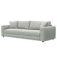 3-SITZER SOFA - Schwarz/Grau, Holz/Kunststoff (238/79/106cm) - home24