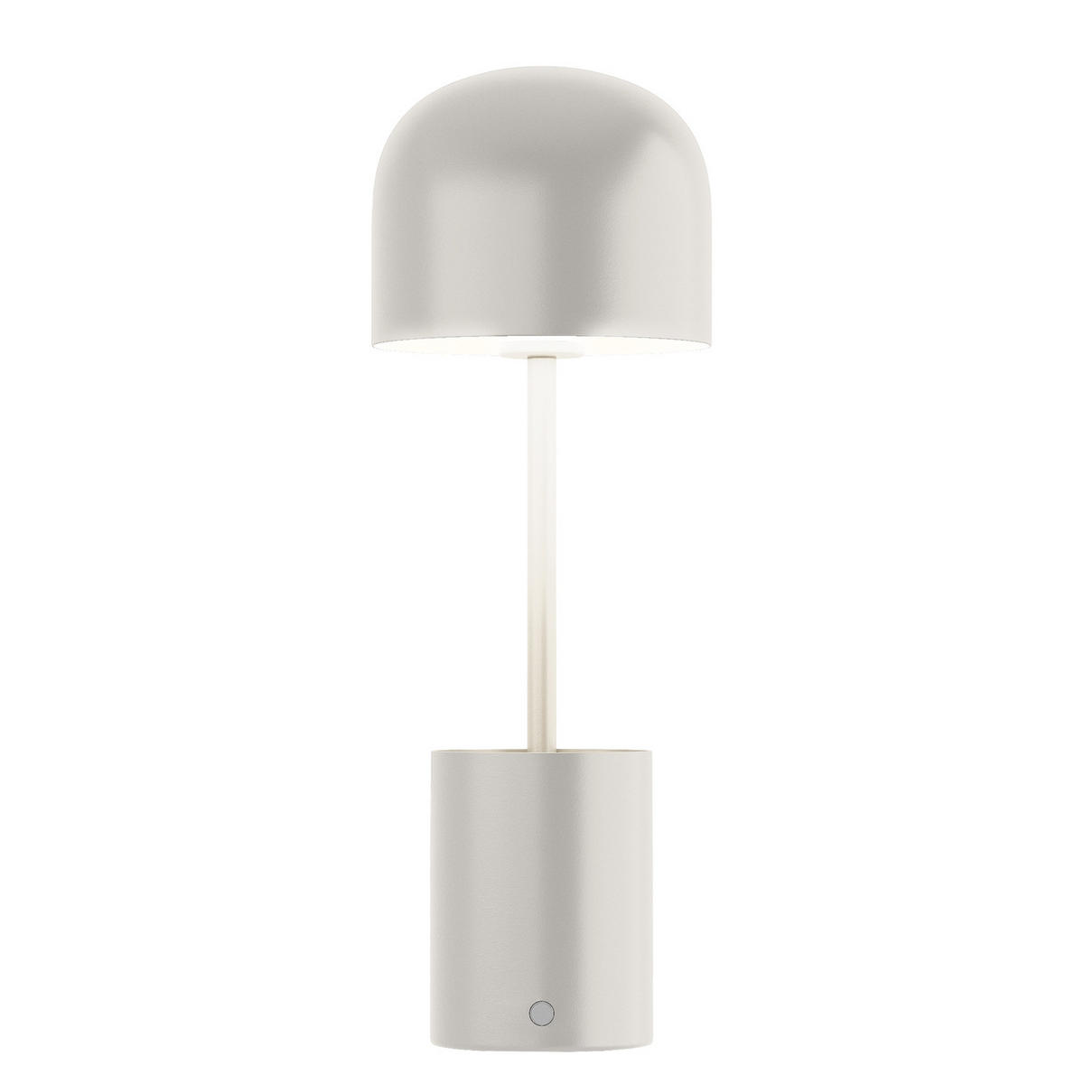 AKKU-TISCHLEUCHTE - Eisen - Beige, Metall (13/13/37cm) - home24