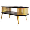 COUCHSITCH Roenni Oval Gold - Goldfarben/Schwarz, Holzwerkstoff/Metall (100/50/44cm) - MIRJAN24