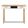 SCHREIBTISCH FRISK 2 Schubladen, weiß - Schwarz/Weiß, Eichenholz/Holzwerkstoff (48/100/75cm) - KONSIMO®
