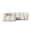 ECKSOFA links Loretto aus strukturiertem Stoff beige 3 Sitzplätze - Beige, Textil (147/250cm) - Cosmopolitan Design