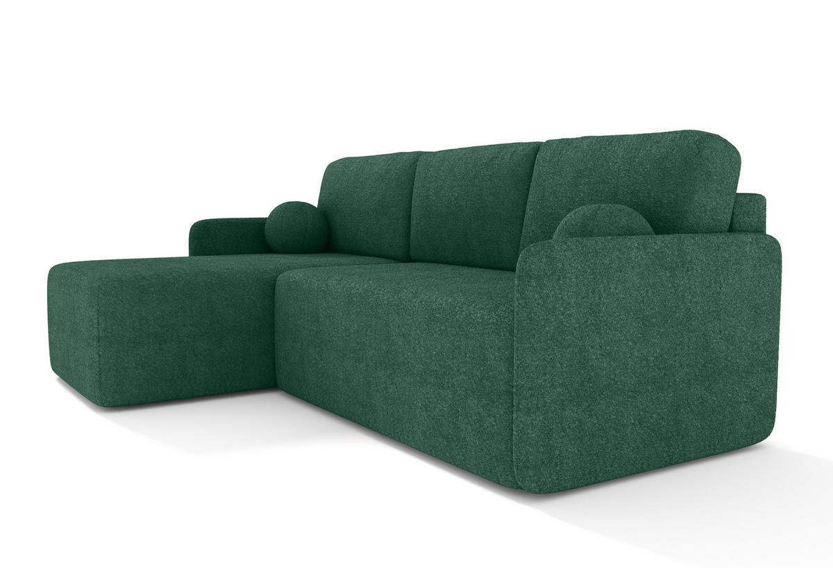 ECKSOFA MONDI Grün - Schwarz/Grün, Kunststoff/Textil (212/142cm) - Luxkor24