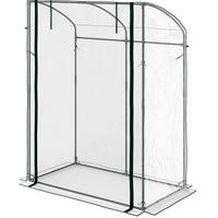 GEWÄCHSHAUS aus Kunststoff 128x70x170 cm Transparent mit Reißverschlusstür - Transparent, Kunststoff (70/170/128cm) - Modfu