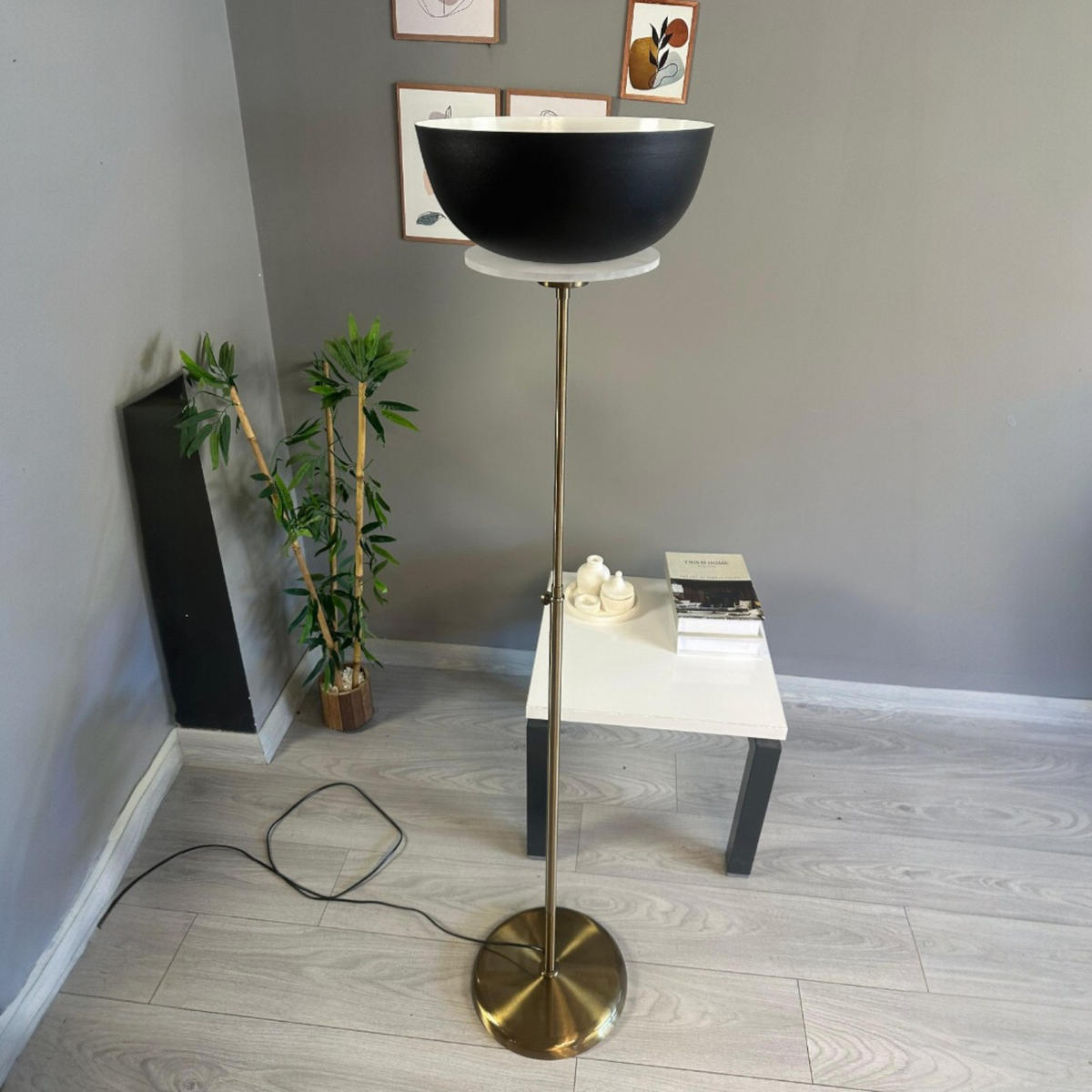 STEHLAMPE Lunex - Schwarz, Metall (30/30/170cm) - Bamyum