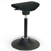 SITZ-STEHSTUHL V1703 Stoff Schwarz, ergonomisch, 150kg belastbar, Sitzhöhe 64-89cm - Schwarz, Textil/Metall (45/64/45cm) - Versee