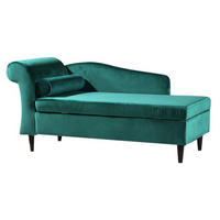 POLSTERLIEGE SARAH Grün Webstoff - Anthrazit/Schwarz, Textil (163/77/73cm) - KAWOLA