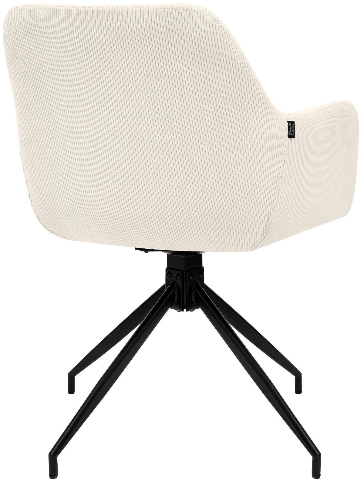 ESSZIMMERSTUHL Cord Creme - Creme/Schwarz, Textil/Metall (58/85/60cm) - CLP