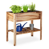 HOCHBEET - Hellbraun, Holz (88/80/43.5cm) - Relaxdays