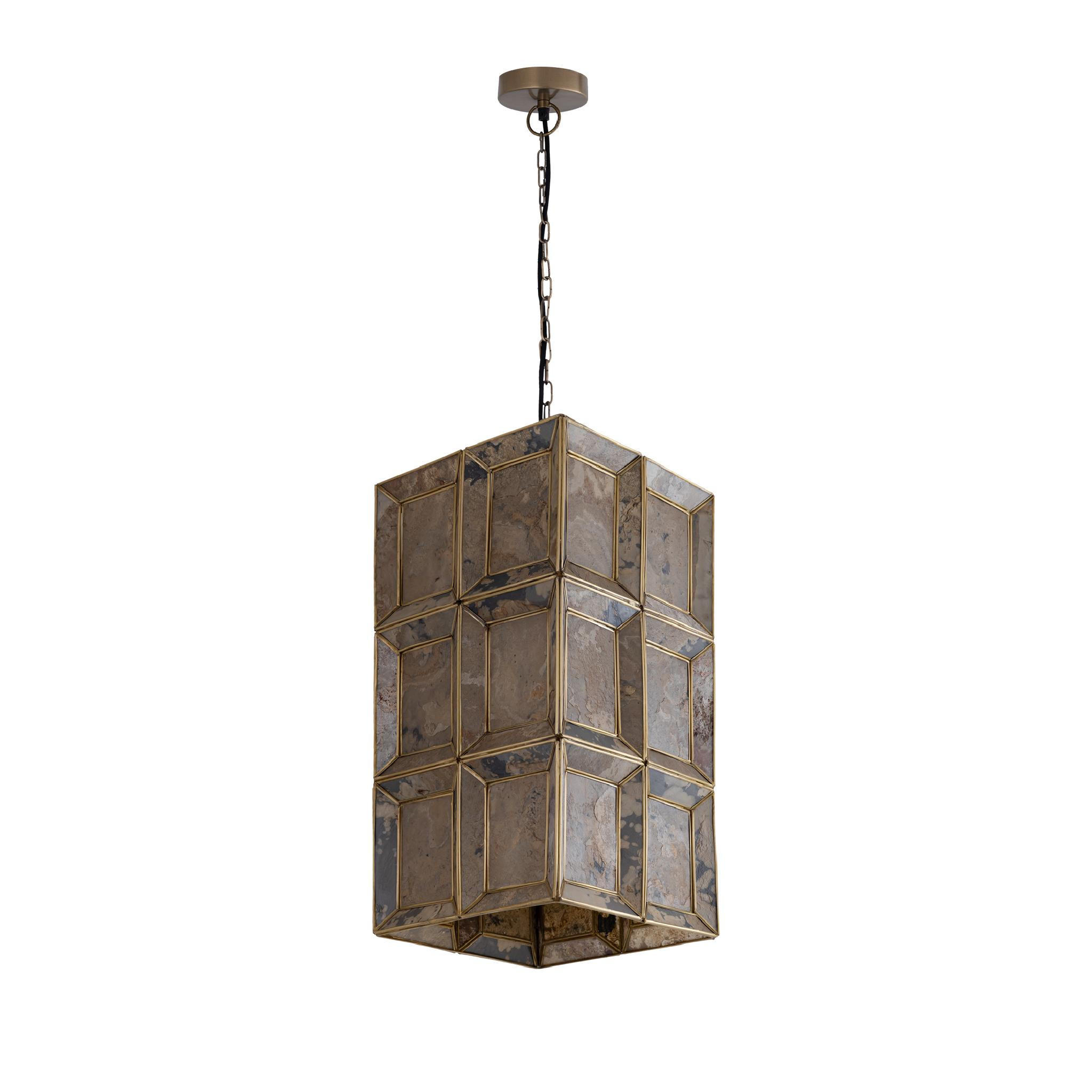 Ptmd Collection Hängelampe Gold, Braun 24x45x24 cm