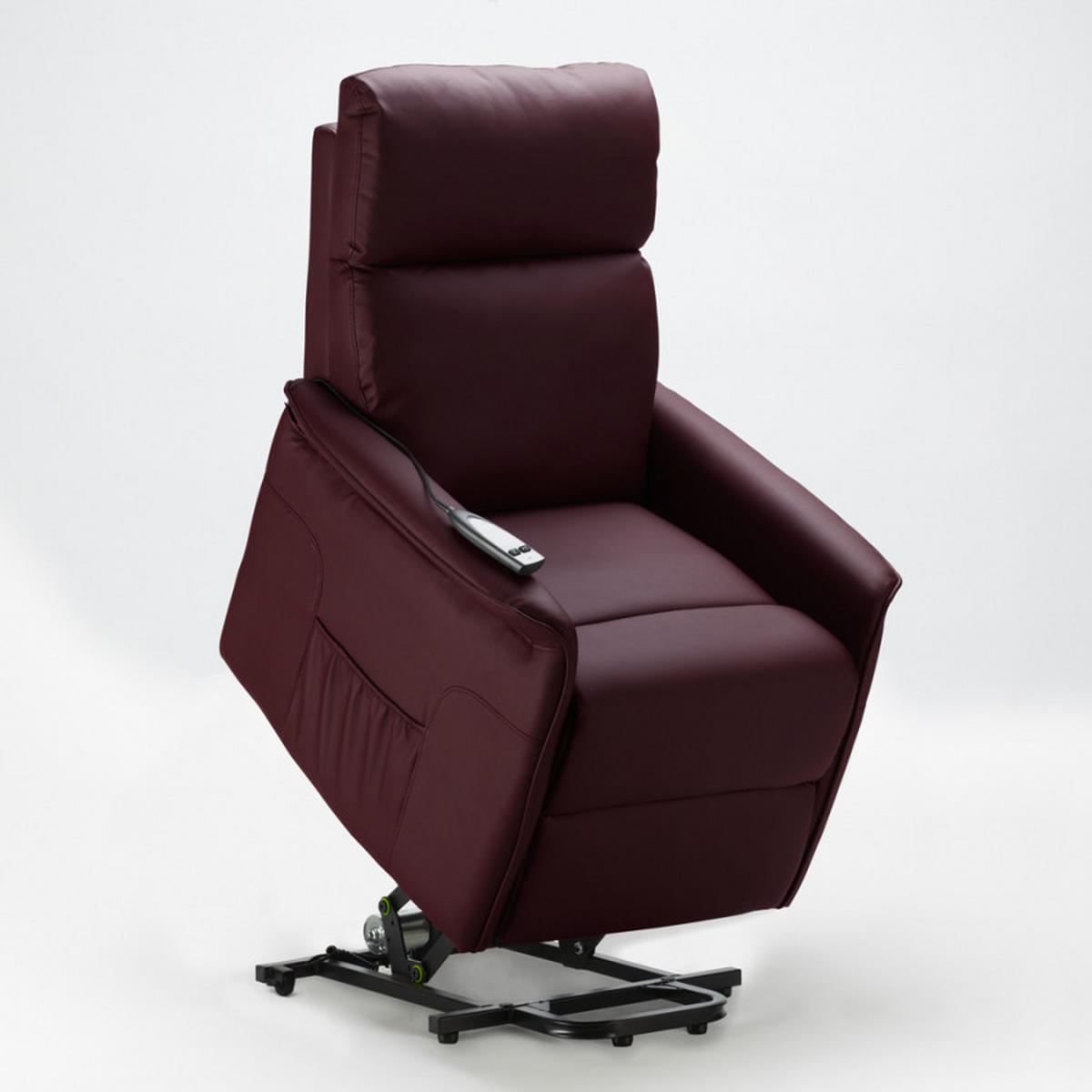 RELAXSESSEL verstellbar Amalia - Bordeaux - Bordeaux, Leder (69/104/73cm) - Pasmara