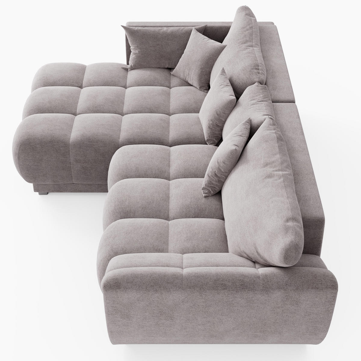 ECKSOFA LARGO Links Blau Velours Premium L-Form Couch mit Schlaffunktion & Bettkasten - Blau/Schwarz, Holz (180/285cm) - Barchello