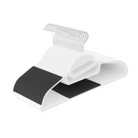 VEŠIAK na šaty - biela, kov/plast (0.5cm) - Relaxdays