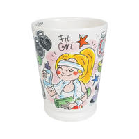 MAZAGRAN-BECHER Fit Girl in Bunt - 500 ml - Multicolor, Keramik (0.5L) - Blond Amsterdam