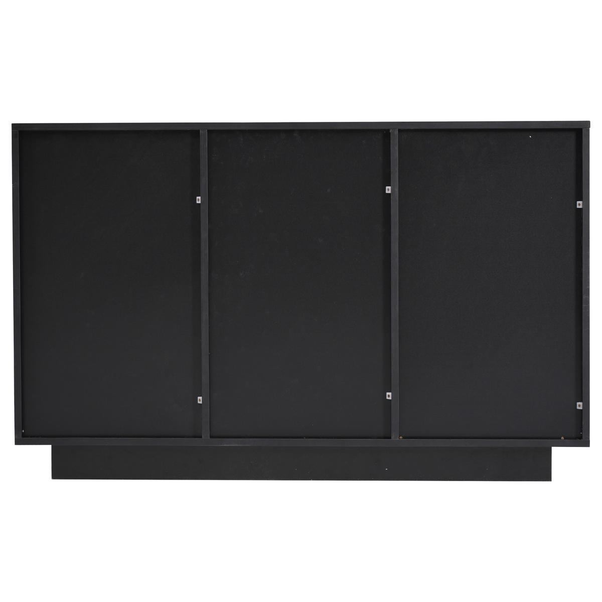 SIDEBOARD LED Schwarz Marmor 120cm Bluetooth Stauraum Modern - Schwarz, Holzwerkstoff (40/75/120cm) - FLIEKS