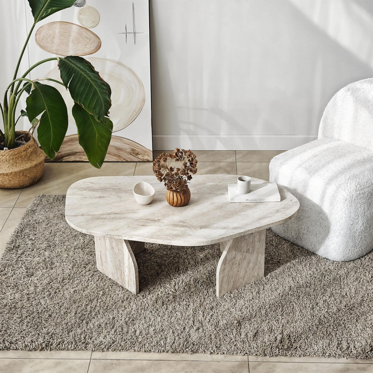 COUCHTISCH rock beige - Beige, Holz (100/60/35cm) - Habitat Garten