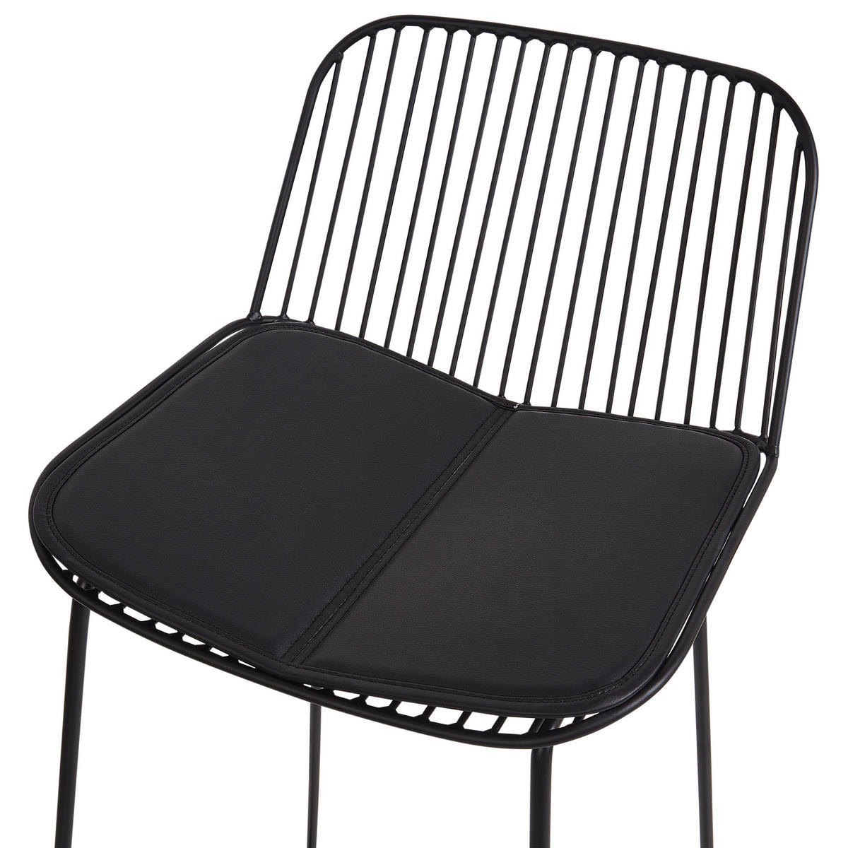 BARSTUHL 2er-Set Metall Schwarz Pensacola - Schwarz, Metall (49/99/49cm) - Beliani