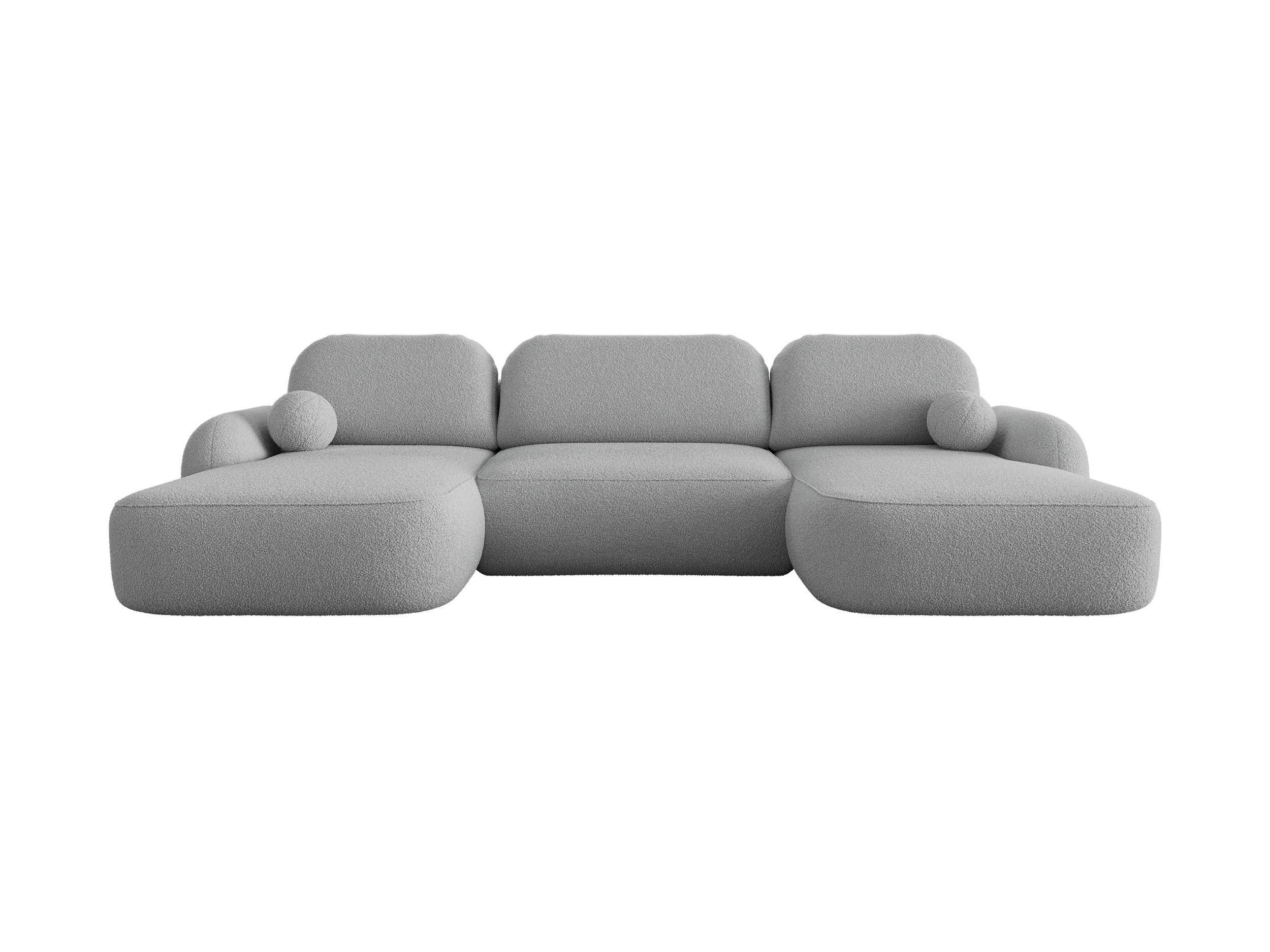 WOHNLANDSCHAFT MOLLY U TERRA FROTTE 05 mit Schlaffunktion - Grau, Textil (366/94/175cm) - Bedante