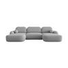 WOHNLANDSCHAFT MOLLY U TERRA FROTTE 05 mit Schlaffunktion - Grau, Textil (366/94/175cm) - Bedante