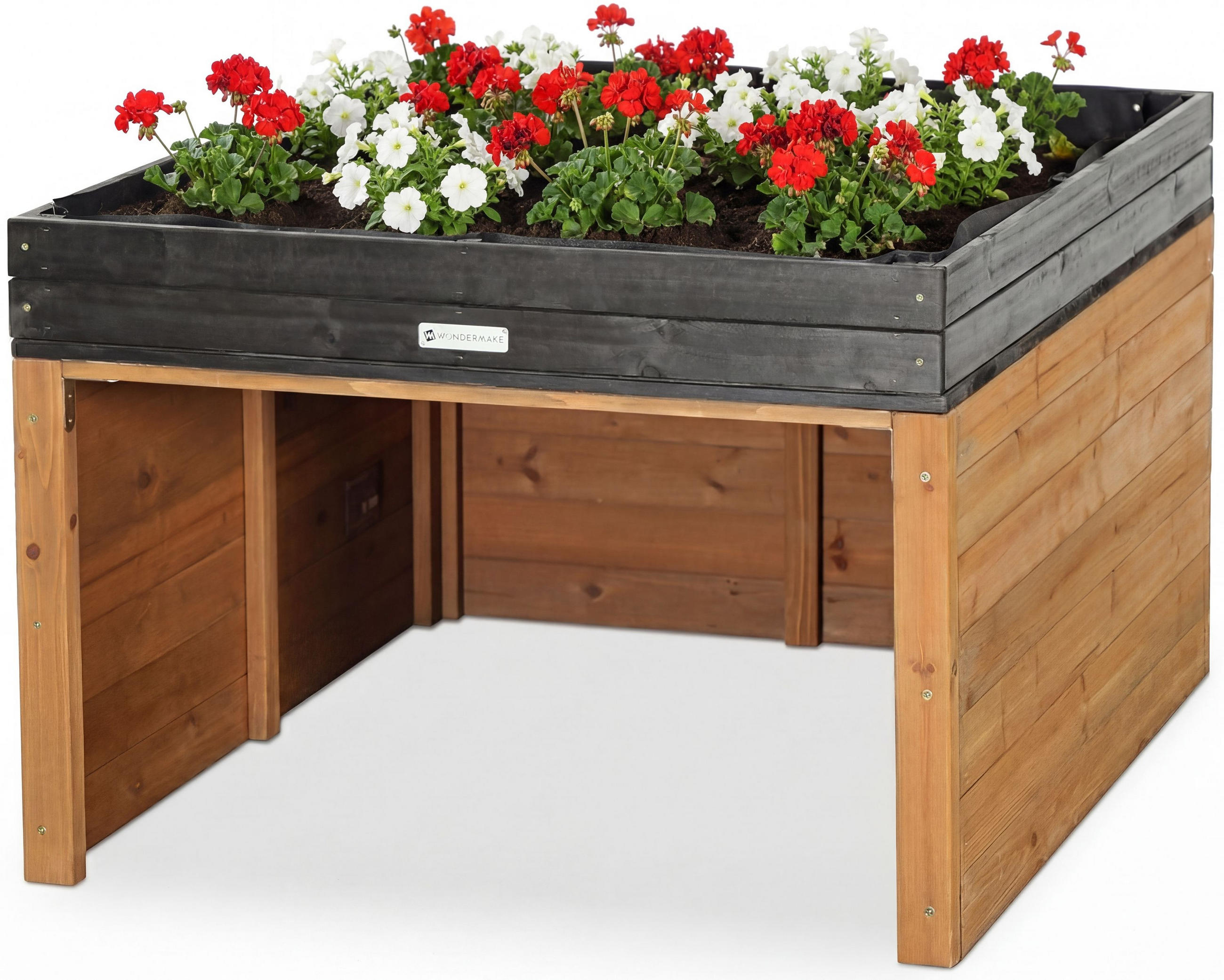 MÄHROBOTERGARAGE cubilio2 - Braun, Holz (78.5/80/96cm) - WONDERMAKE