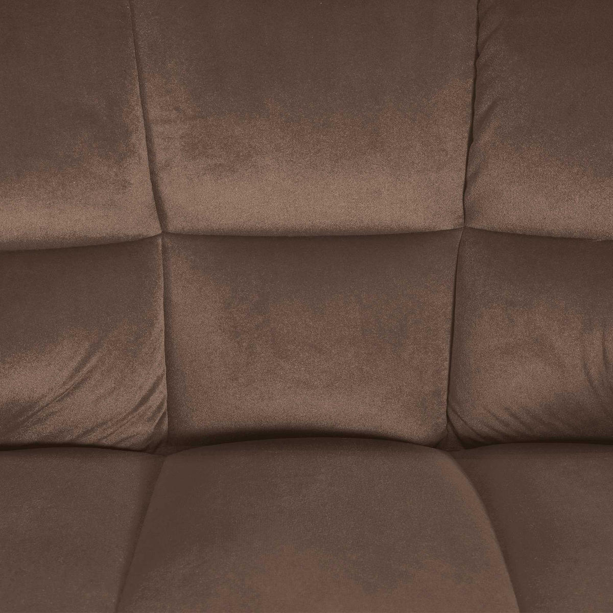 BARHOCKER 2er Set Samt Braun - Weiß/Braun, Textil/Metall (64/88/45cm) - CLP