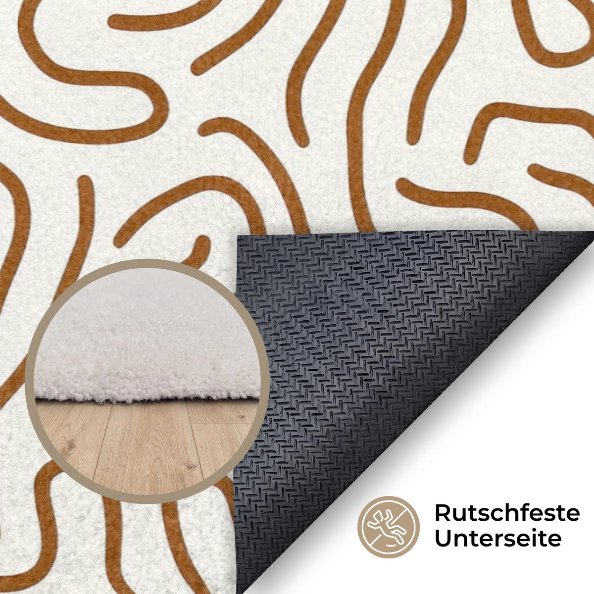 KOBERCE - Minimalistický - Vzor - Terakota - 200x140 cm - hnedá, textil/plast (200/0.4cm) - OnlyWow