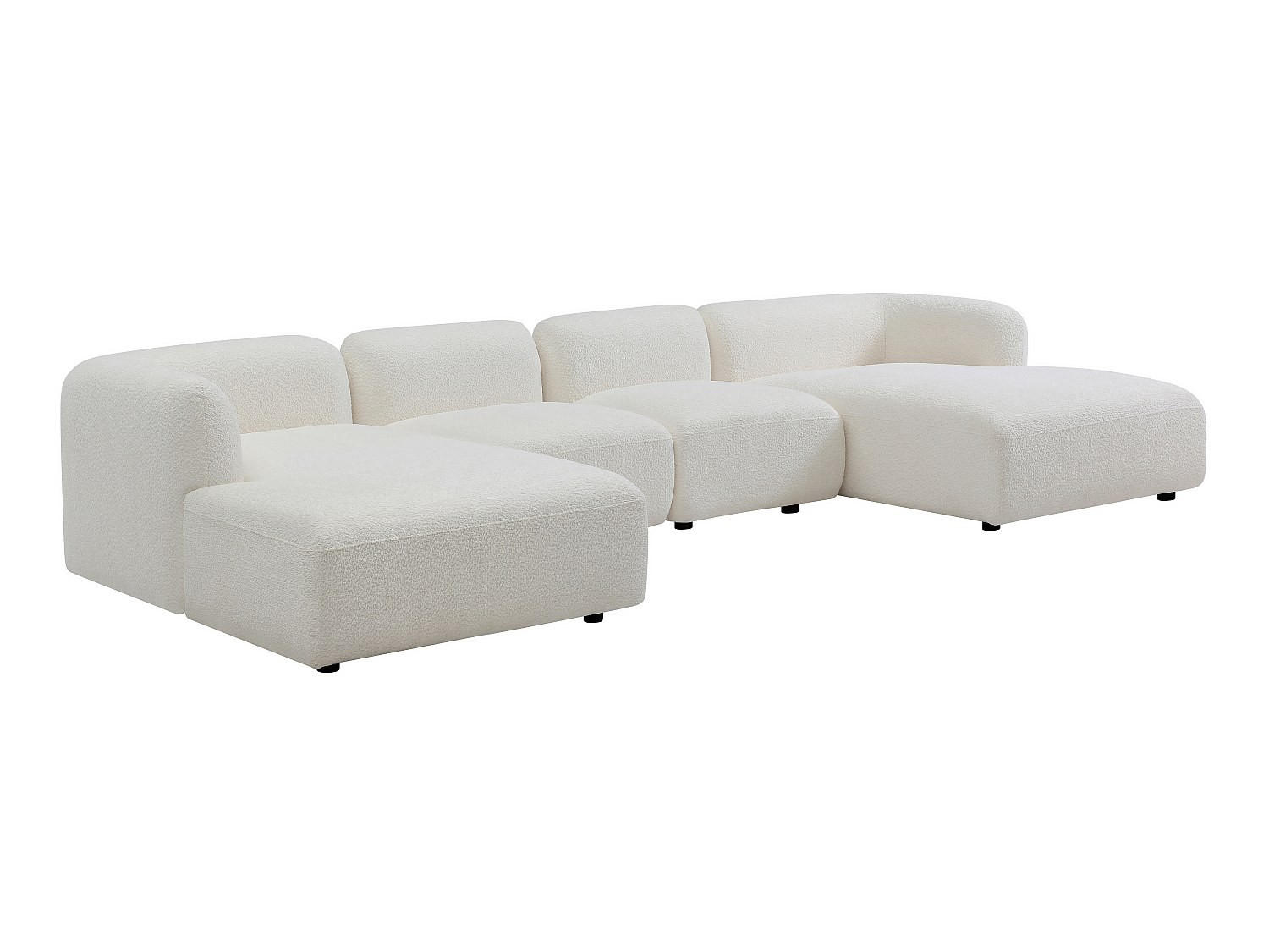 Vente-Unique Modulierbares Weiß 386x69x161 cm
