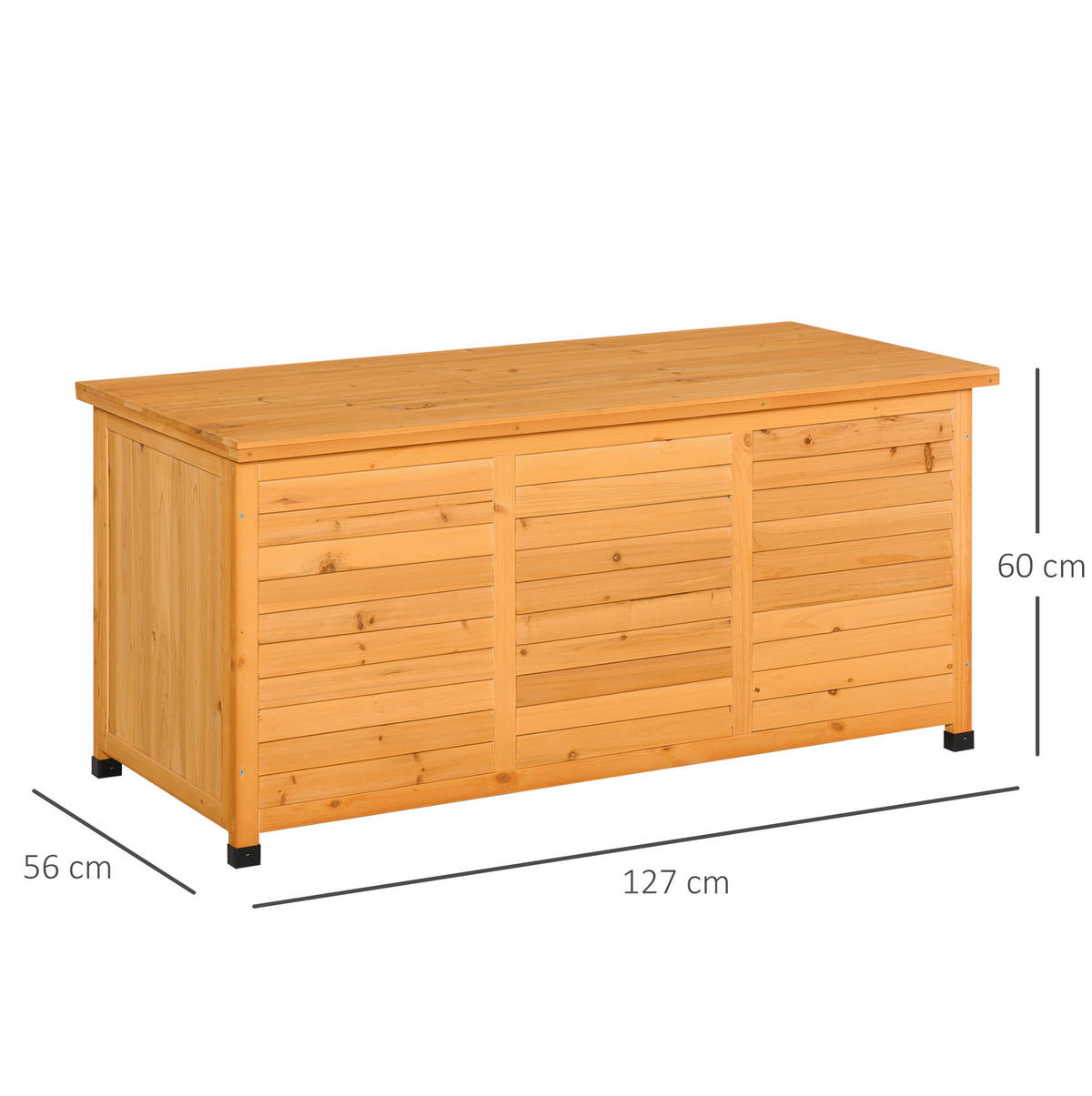 GARTENKOMMODE 127/60/56 cm Gelb aus Holz mit Stauraum - Gelb, Holz (56/60/127cm) - OKMYHOME