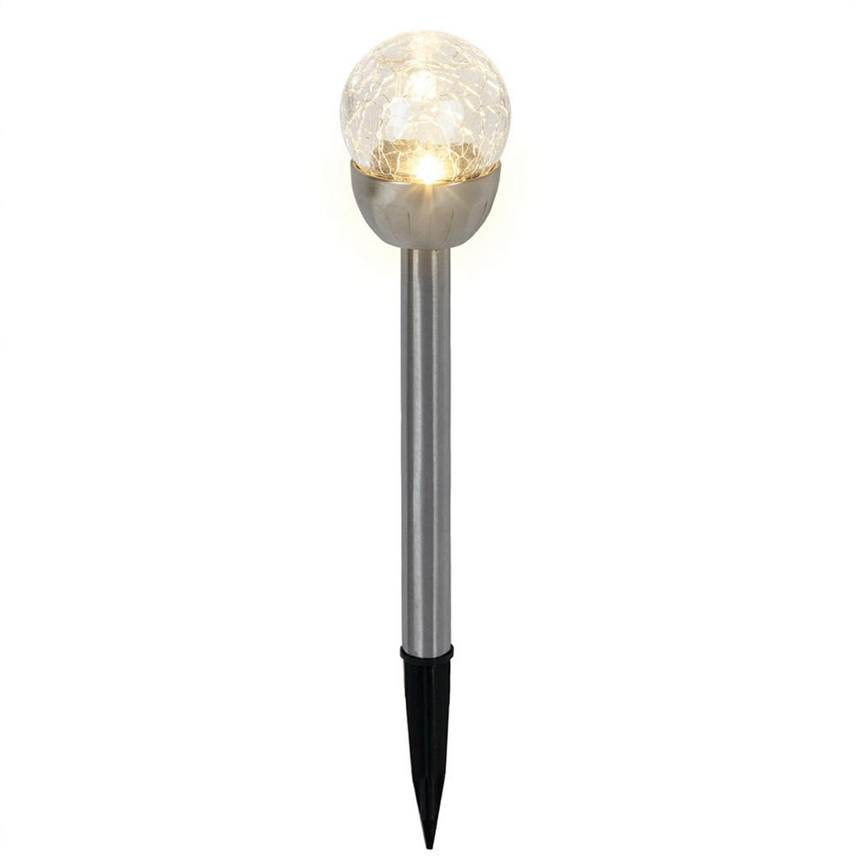 LED AUSSENLEUCHTE Edelstahl Silber 5er Set - Silberfarben, Glas (6/6/24.5cm)