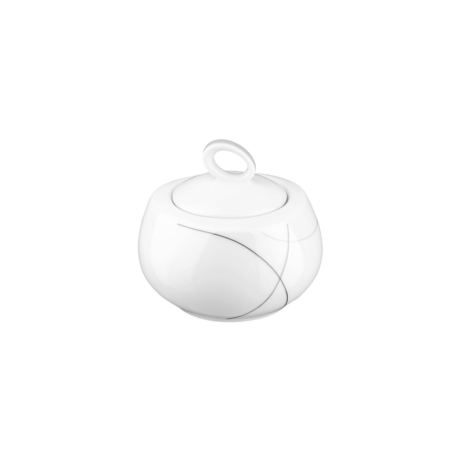 ZUCKERDOSE Trio Highline weiß-grau 0,2 l - Weiß/Grau, Keramik (9.2/8.4cm) - Seltmann Weiden
