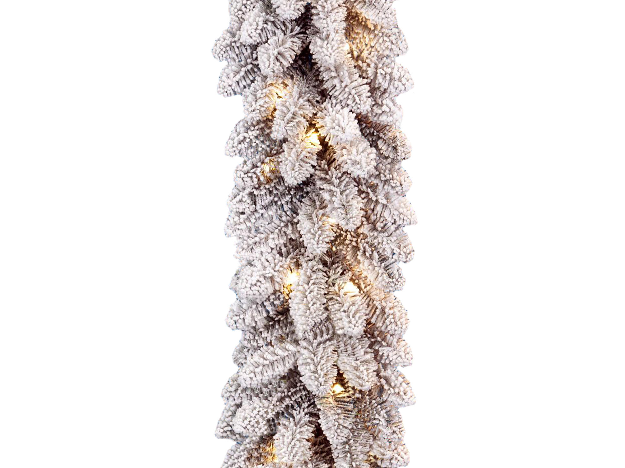 GIRLANDE Weihnachten künstlich undekoriert schneeweiß DELUXE Viola mit LED Beleuchtung 270 cm - Weiß, Kunststoff (17cm) - LAALU